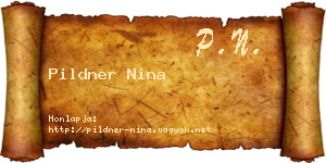 Pildner Nina névjegykártya